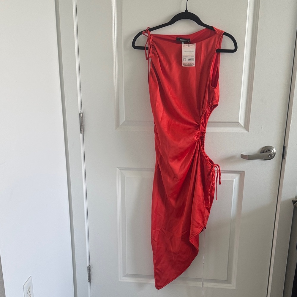 Asymmetrical Orange Dress